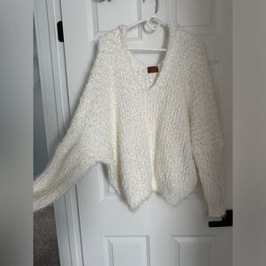 Oversized slouchy fur sweater